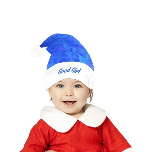 Good Girl santa hat blue Santa Hat