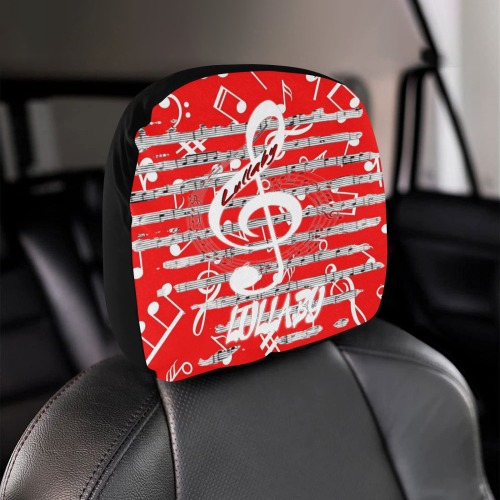 Lullaby Red Car Headrest Cover (2pcs)
