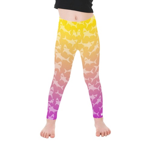 Kids Purple Sun Shark Leggings