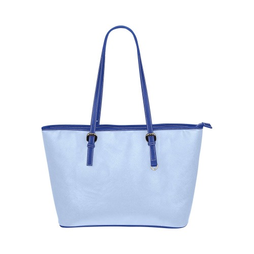 Powder Blue Leather Tote Bag/Large (Model 1651)
