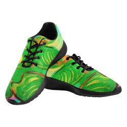 Green Leaf in Green Collection Women's Athletic Shoes (Model 0200)