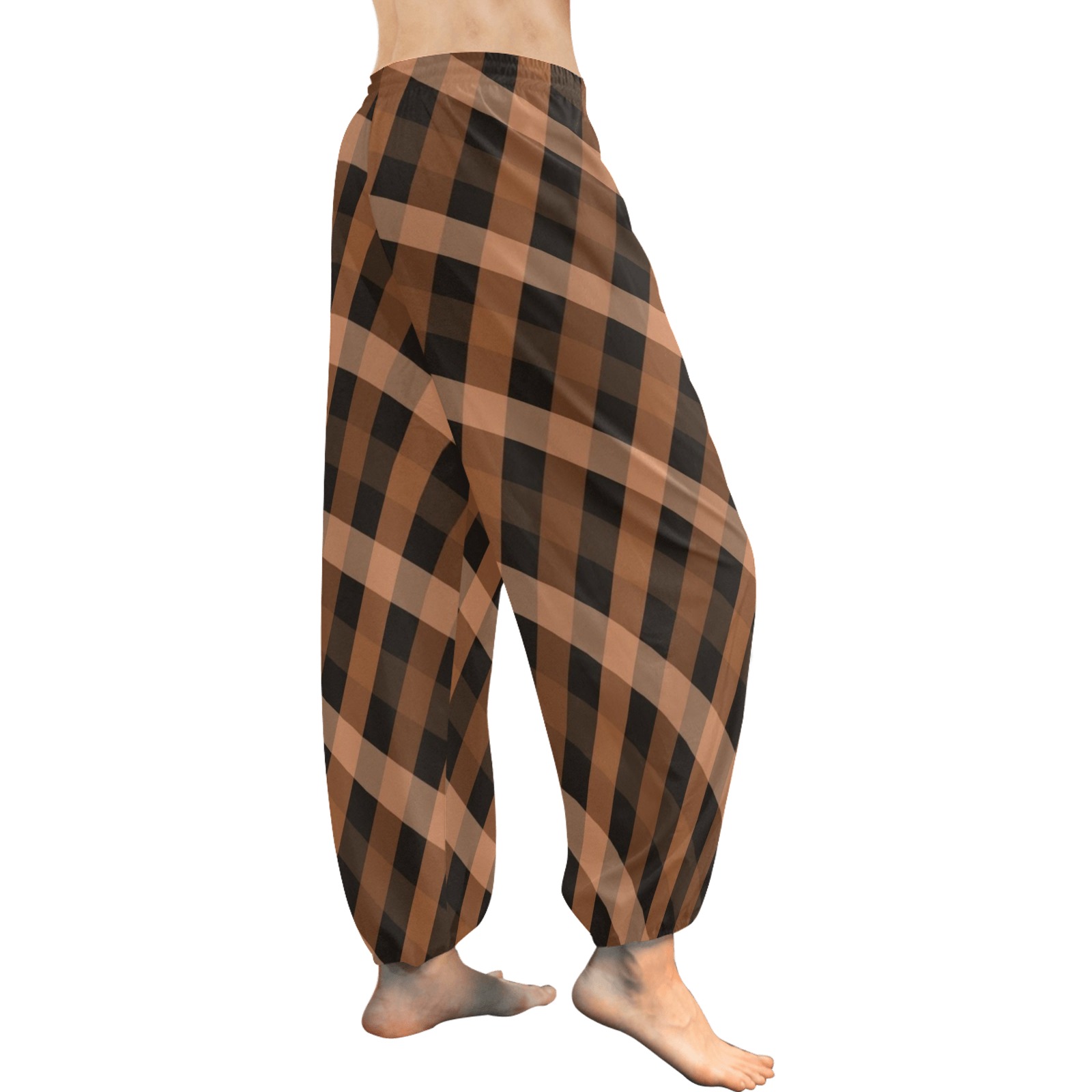 Brown Spectrum Argyle Pattern 2 Women's All Over Print Harem Pants (Model L18)