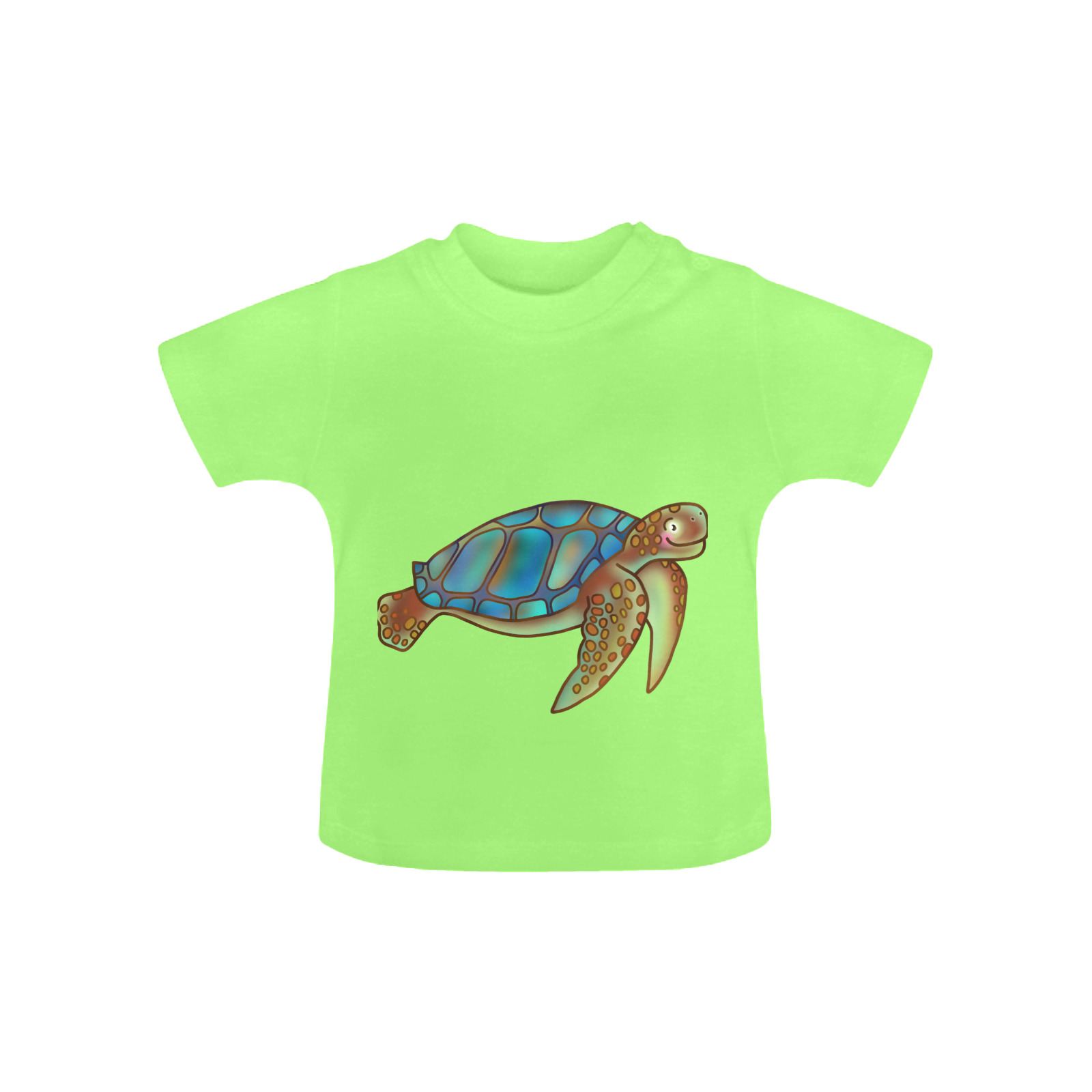 Turtle Sealife Cartoon Baby Classic T-Shirt (Model T30)