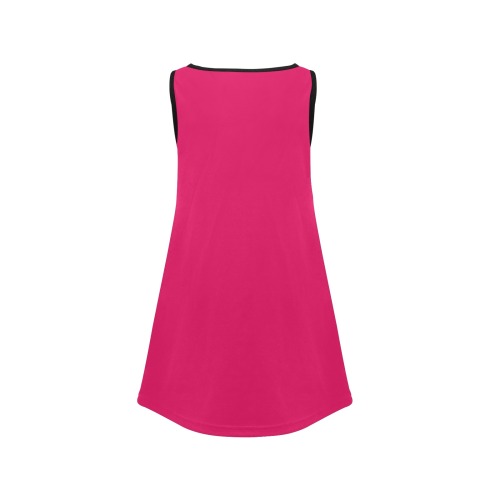 color ruby Girls' Sleeveless Dress (Model D58)