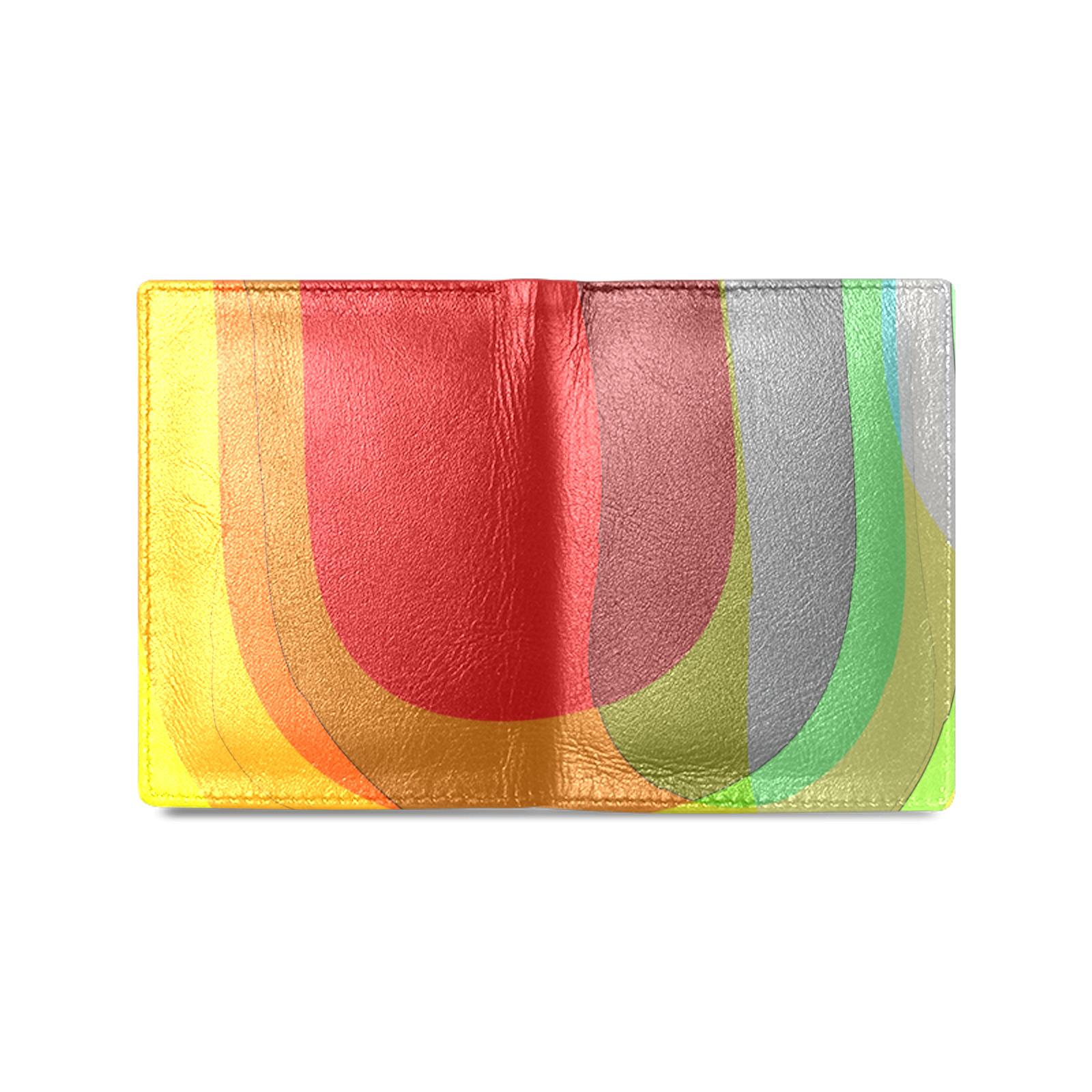 Colorful Abstract 118 Men's Leather Wallet (Model 1612)