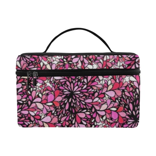 Raspberry Splash Cosmetic Bag/Large (Model 1658)
