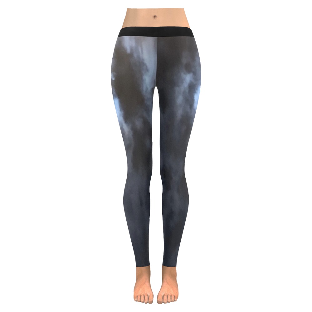 Mystic Moon Collection Women's Low Rise Leggings (Invisible Stitch) (Model L05)
