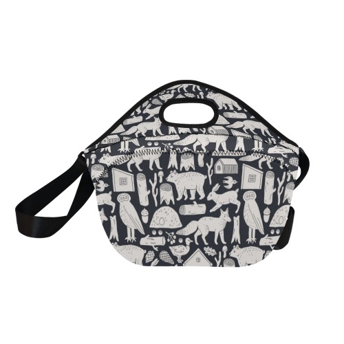 Cabin in the Wood Neoprene Lunch Bag/Large (Model 1669)