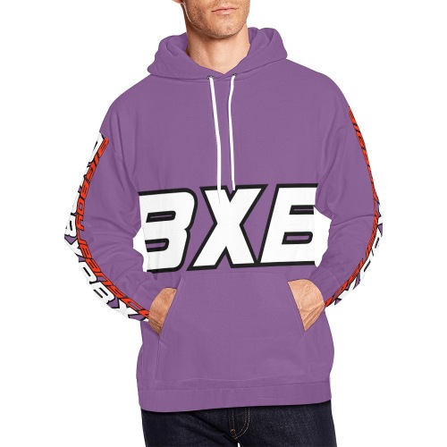 BXB PURPELLY HOODIE All Over Print Hoodie for Men (USA Size) (Model H13)