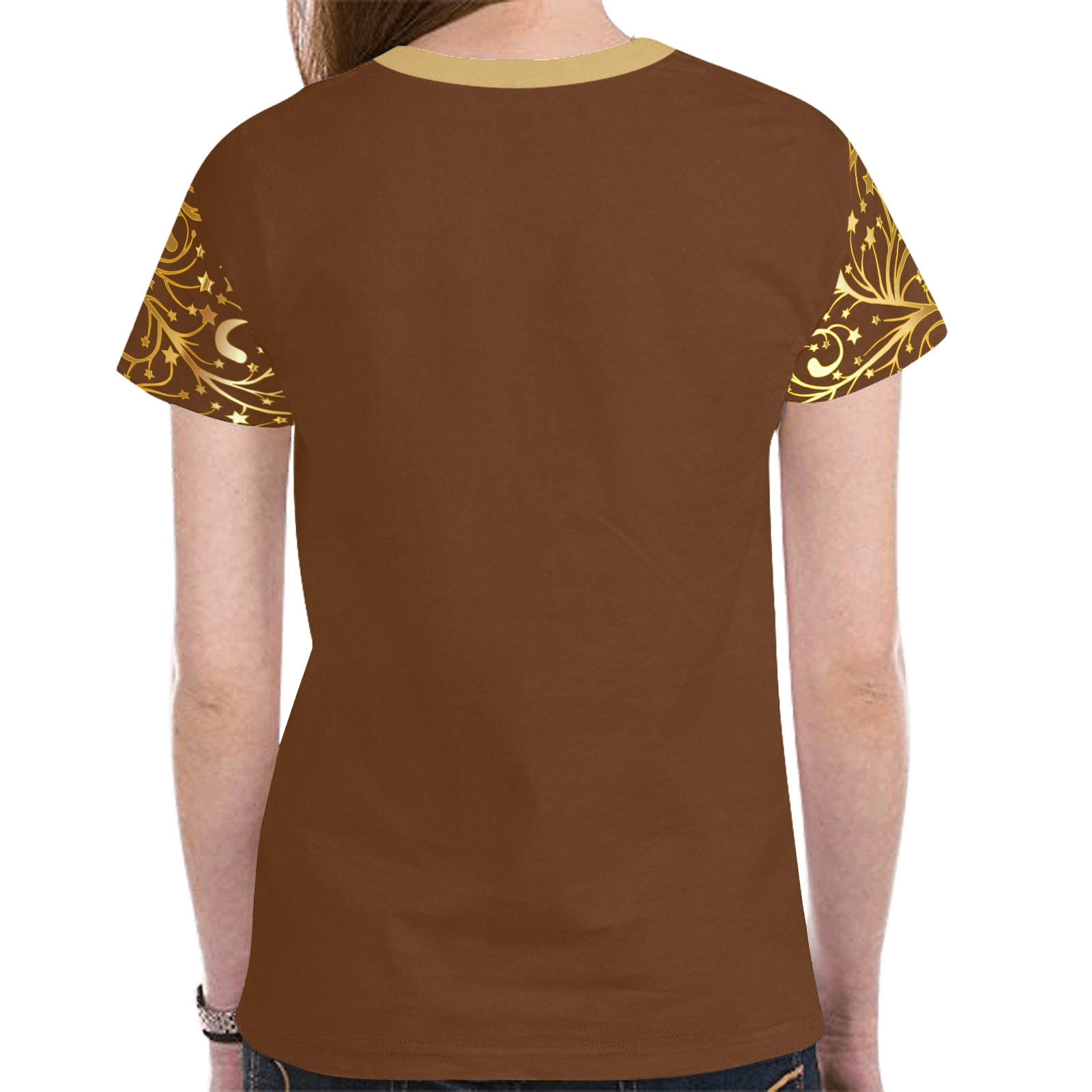 Golden Tree Christmas New All Over Print T-shirt for Women (Model T45)