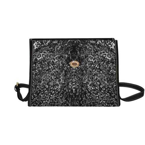 panther 8 Waterproof Canvas Bag-Black (All Over Print) (Model 1641)