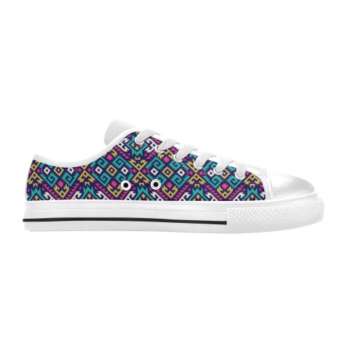 Abstract Pattern Colorful Men's Classic Canvas Shoes (Model 018)