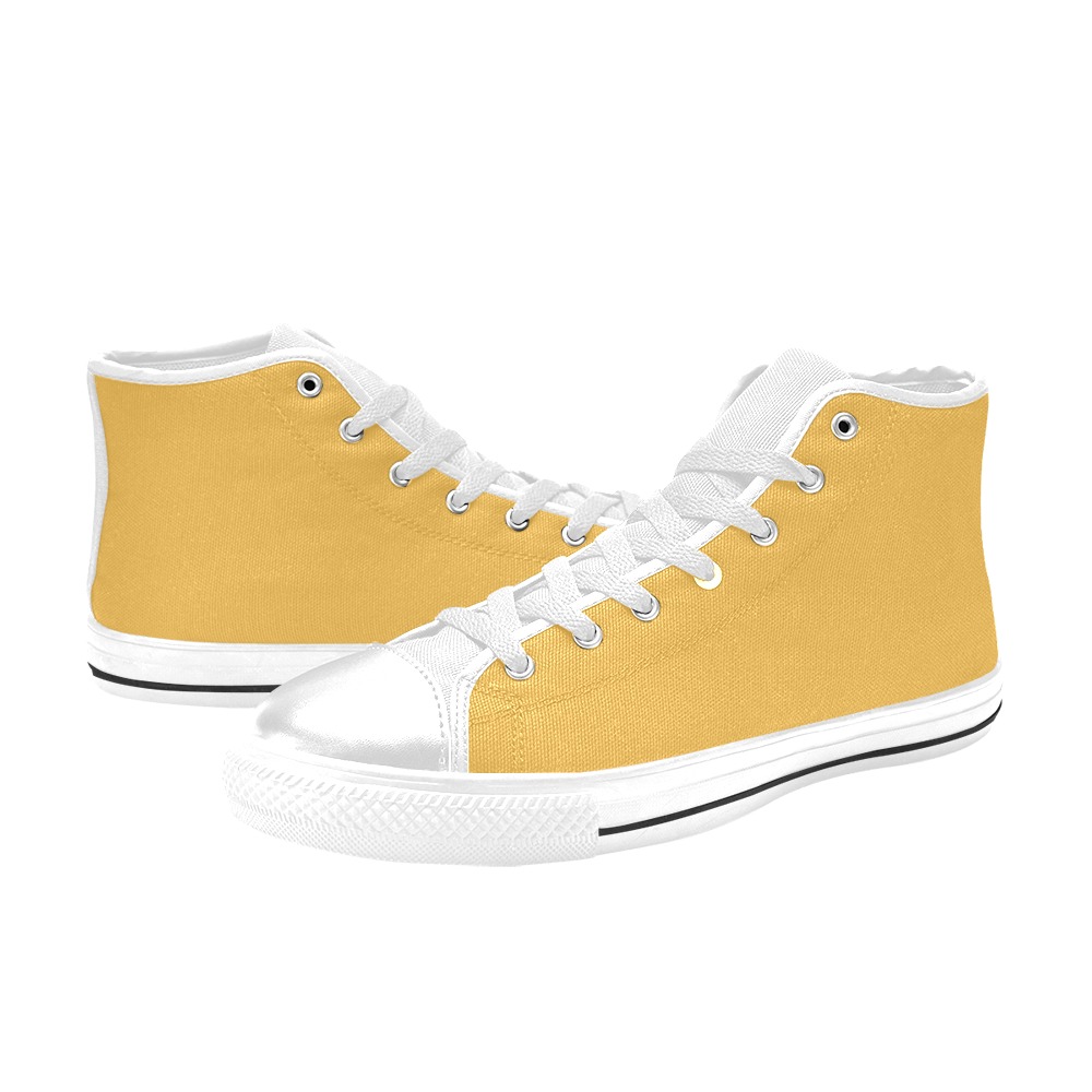 Daffodil Men’s Classic High Top Canvas Shoes (Model 017)