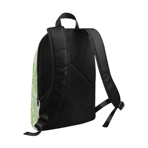 Green Swirl Fabric Backpack for Adult (Model 1659)