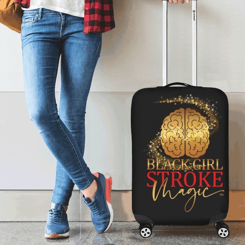 Black Girl Stroke Magic Logo Black Small Luggage Luggage Cover/Small 18"-21"