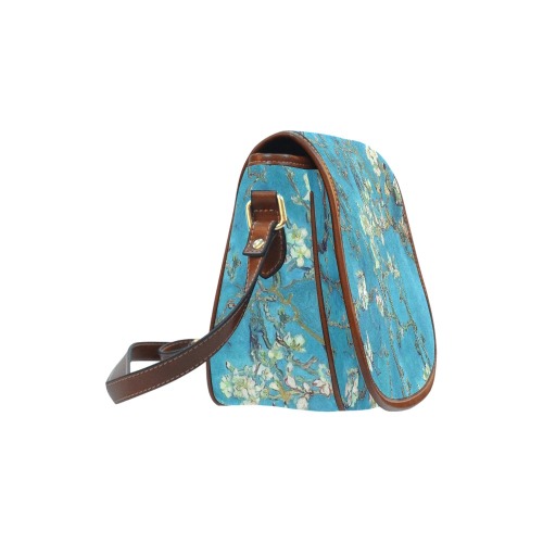 Van Gogh's Almond Blossom Saddle Bag/Small (Model 1649) Full Customization