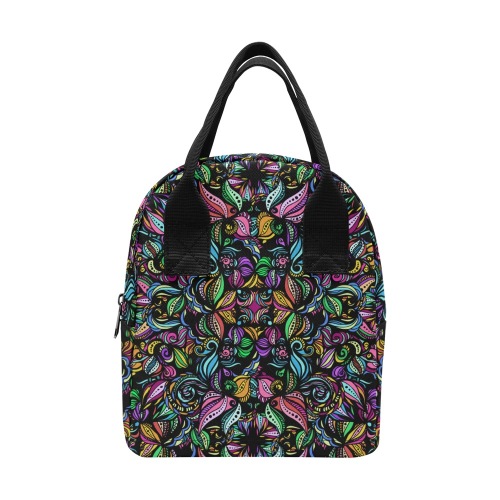 Whimsical Blooms Zipper Lunch Bag (Model 1689)
