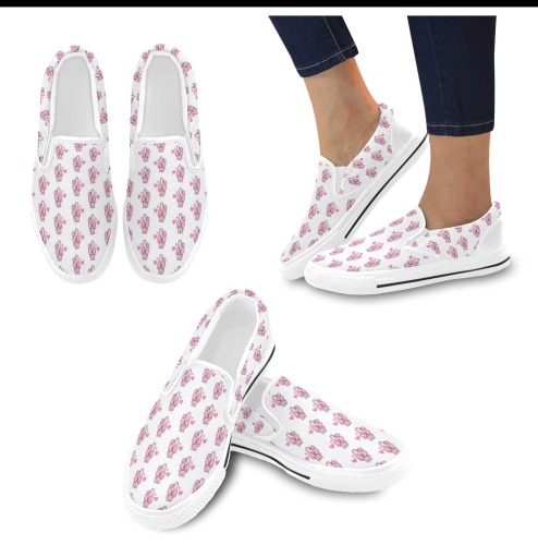 cooky Women's Slip-on Canvas Shoes (Model 019)
