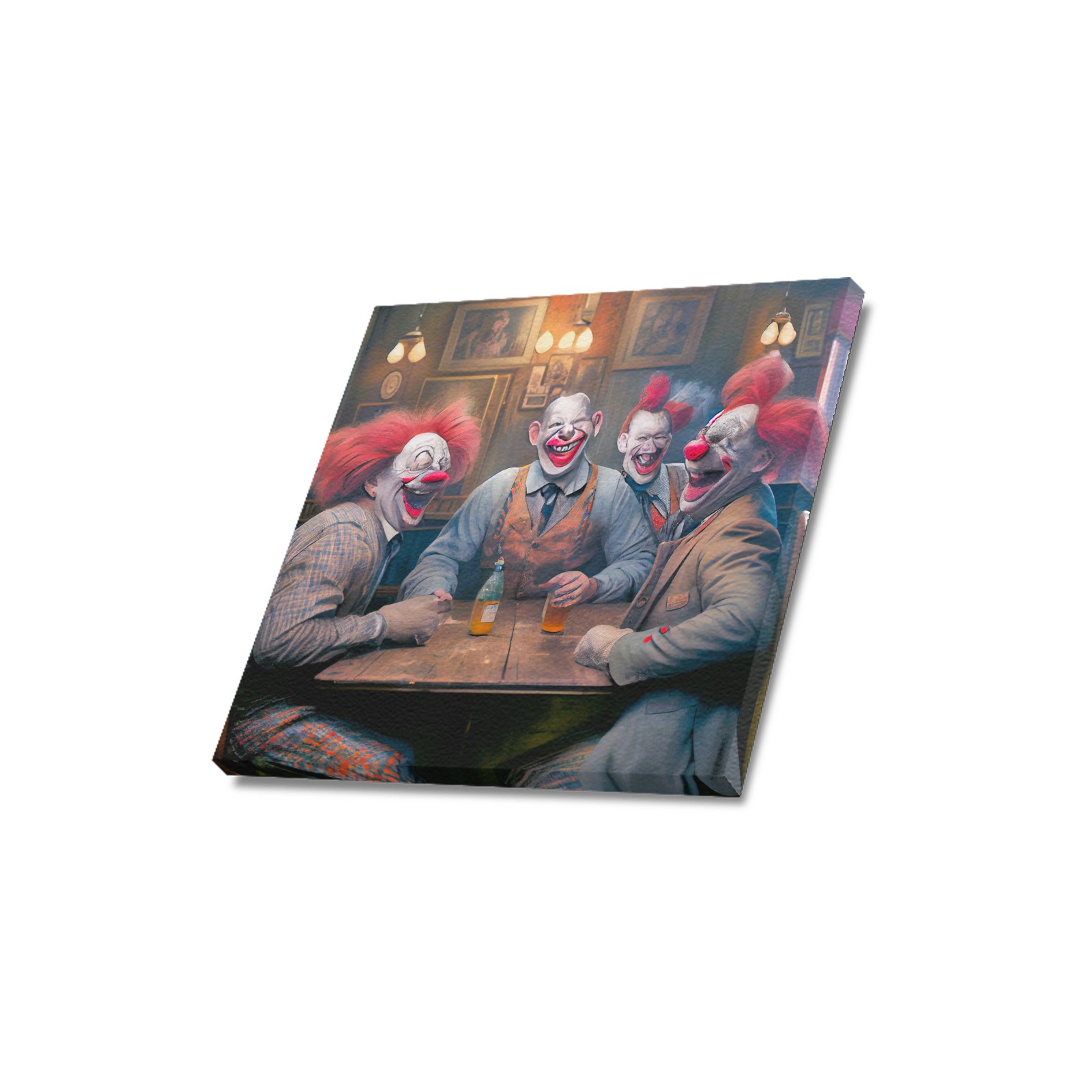 clowns at the pub Upgraded Canvas Print 16"x16"