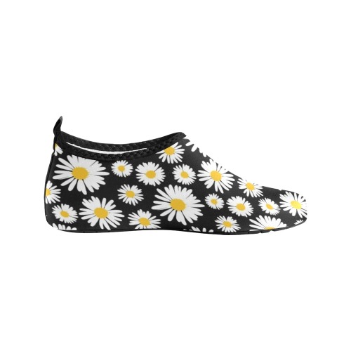 Black Daisy Kids' Slip-On Water Shoes (Model 056)