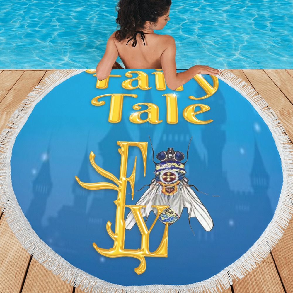Fairy Tale Collectable Fly Circular Beach Shawl 59"x 59"
