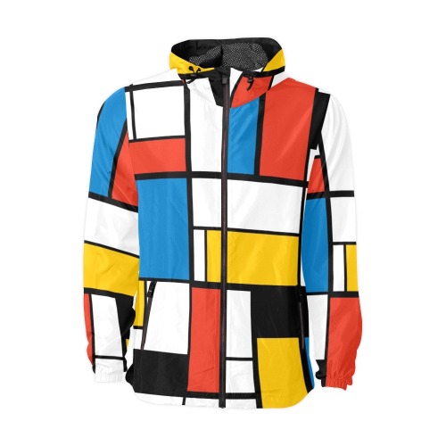 Mondrian De Stijl Modern Unisex All Over Print Windbreaker (Model H23)