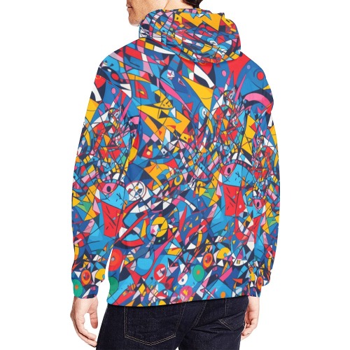 Colorful geometric fantasy. Geometric abstract art All Over Print Hoodie for Men (USA Size) (Model H13)