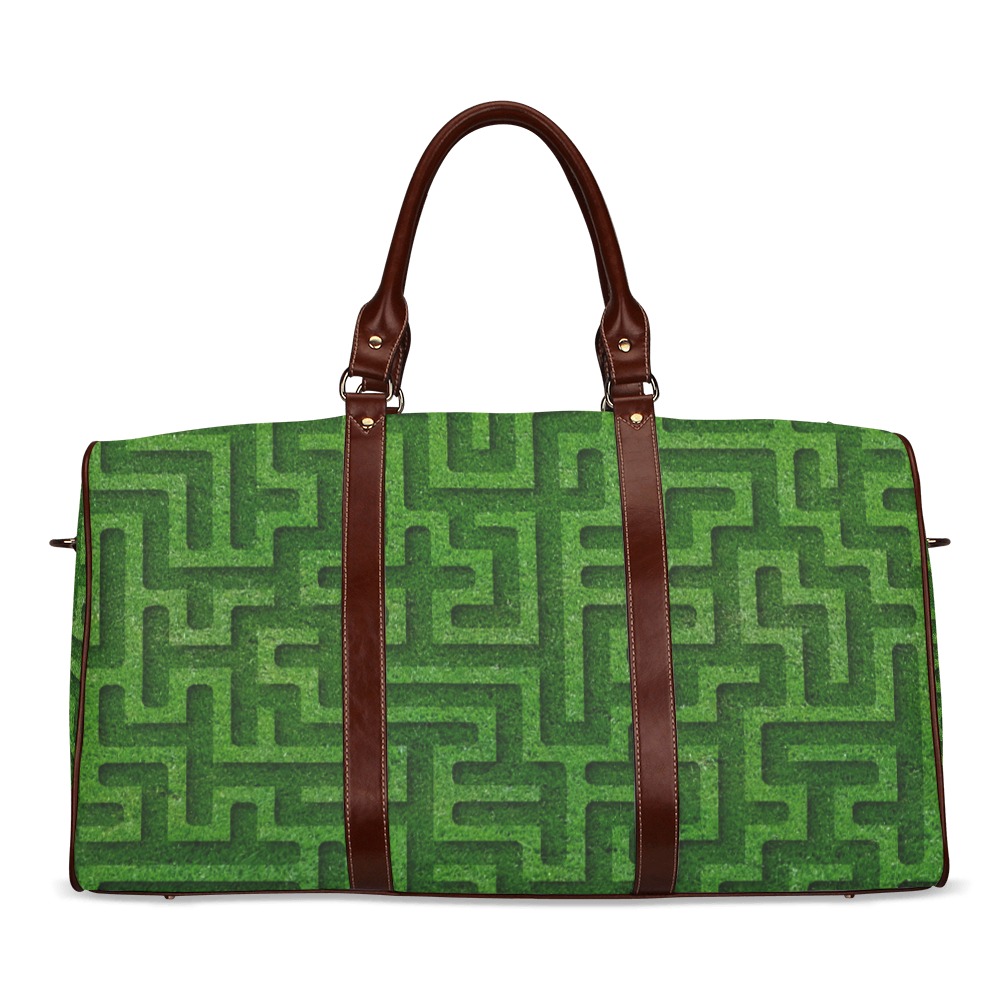 Green Maze Waterproof Travel Bag/Large (Model 1639)
