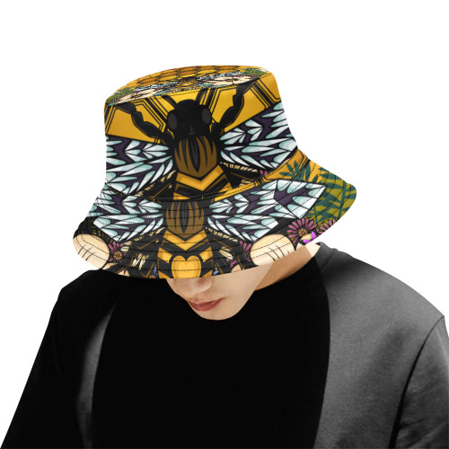 Queen Of Bees All Over Print Bucket Hat for Men