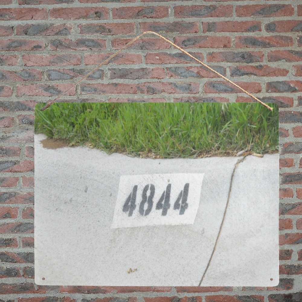 Street Number 4844 Metal Tin Sign 12"x8"