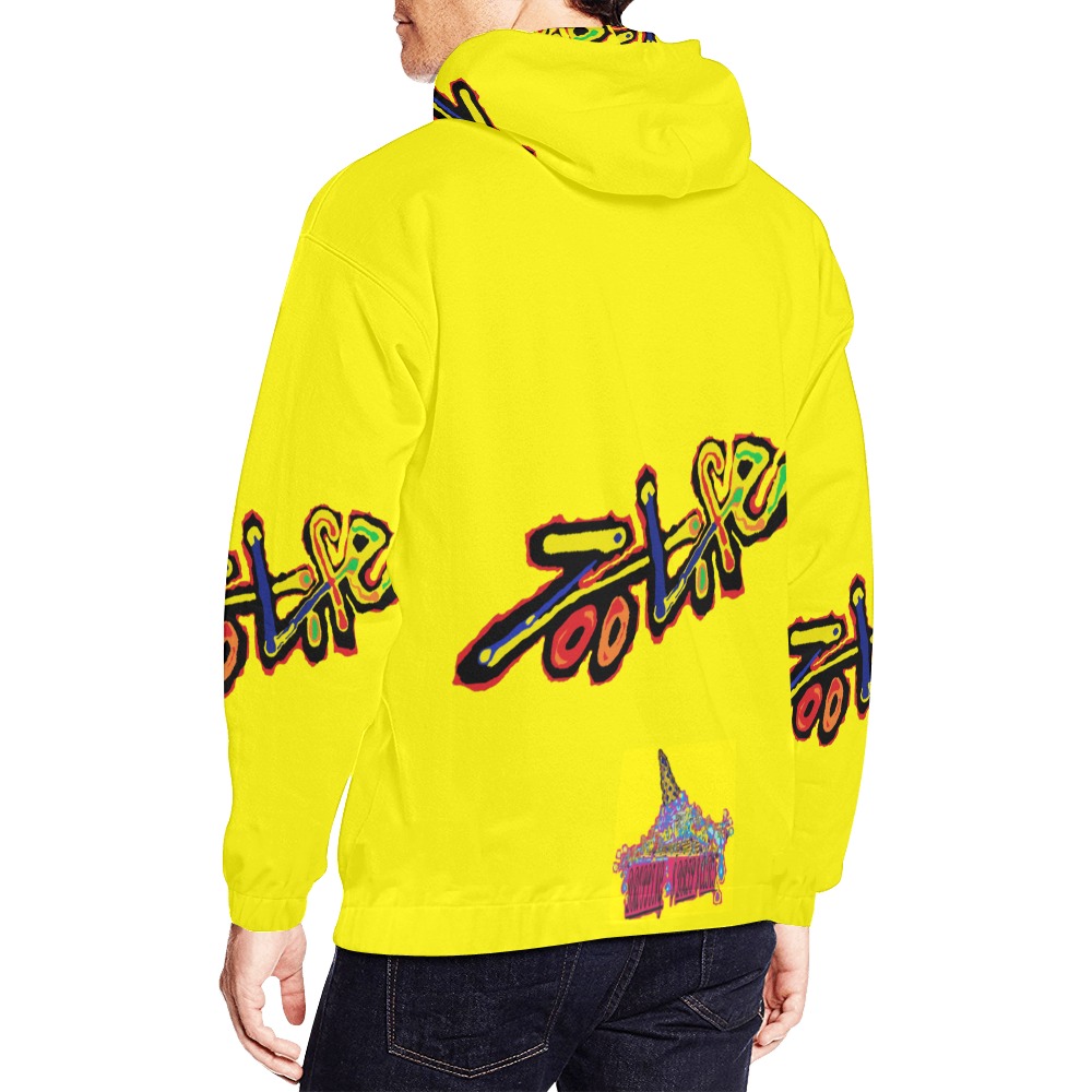 Z.L.LOGO.YELL. All Over Print Hoodie for Men (USA Size) (Model H13)