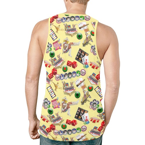Las Vegas Icons Gamblers Delight / Yellow New All Over Print Tank Top for Men (Model T46)