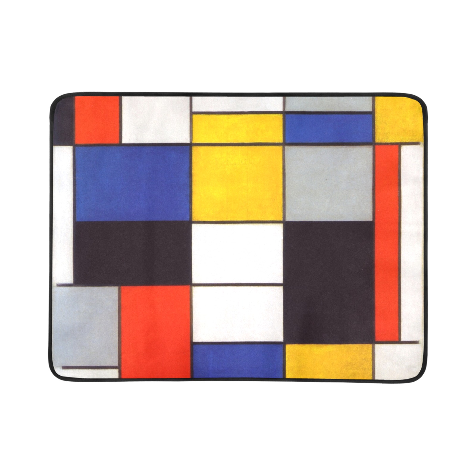 Composition A by Piet Mondrian Beach Mat 78"x 60"