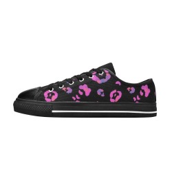 Rainbow Tie Dye Animal Print Low Top Canvas Shoes for Kid (Model 018)