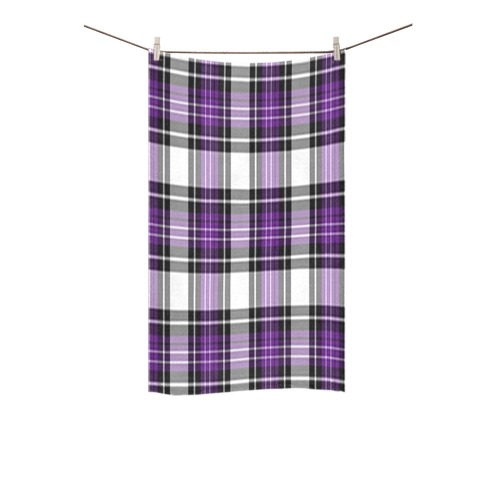 Purple Black Plaid Custom Towel 16"x28"