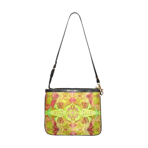 floralie-yellow Small Shoulder Bag (Model 1710)