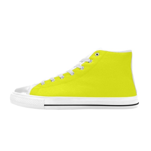 here comes the sun Men’s Classic High Top Canvas Shoes (Model 017)