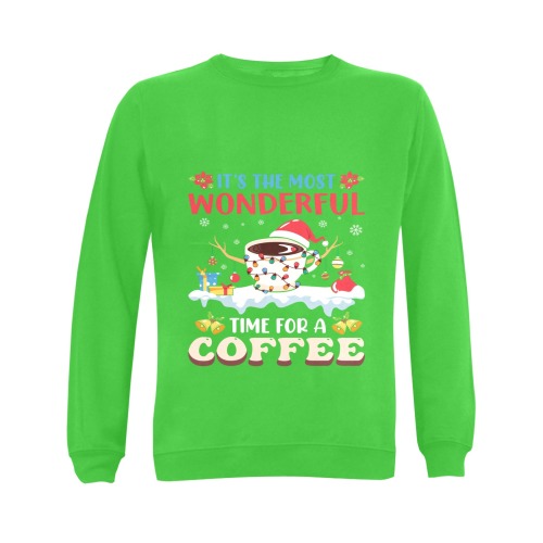 It's The Most Wonderful Time For Coffee (G) Gildan Crewneck Sweatshirt(NEW) (Model H01)
