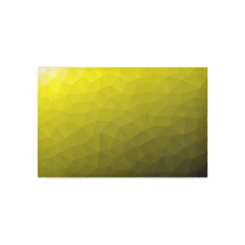 Yellow gradient geometric mesh pattern Area Rug 5'x3'3''