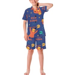 Bedtime Sloth Big Boys' V-Neck Short Pajama Set