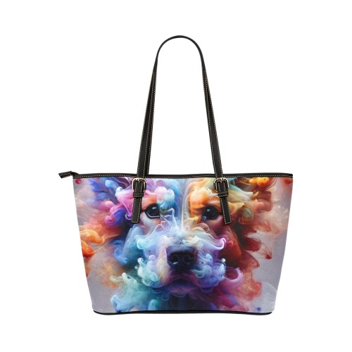 Smokey Dog Leather Tote Bag/Large (Model 1651)