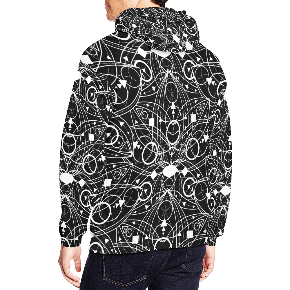 Mystic Lotus Pattern All Over Print Hoodie for Men (USA Size) (Model H13)