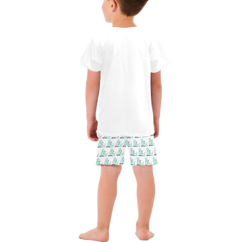 little boys white Little Boys' Short Pajama Set