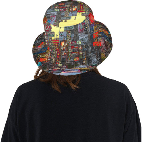 Chinatown in Bangkok Thailand - Altered Photo All Over Print Bucket Hat