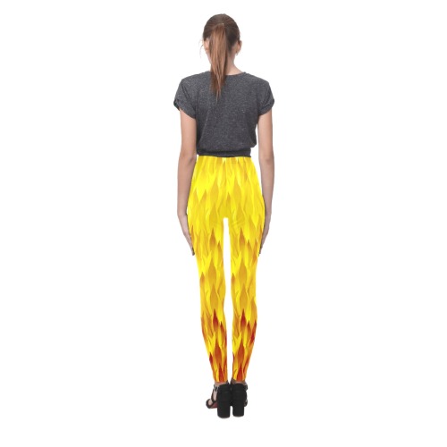 Fire and Flames Pattern Cassandra Women's Leggings (Model L01)