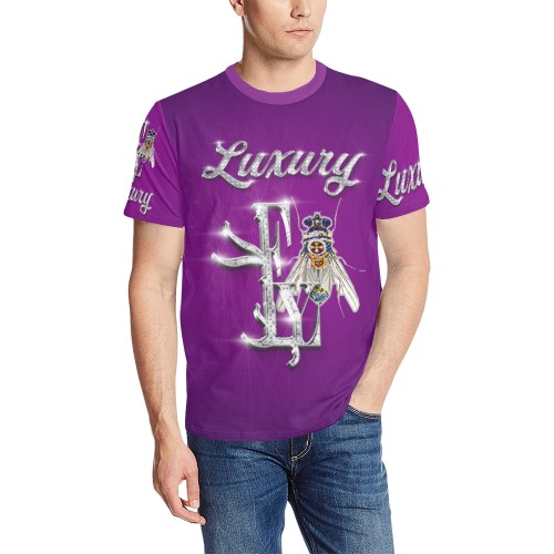Luxury Collectable  Fly Men's All Over Print T-Shirt (Solid Color Neck) (Model T63)