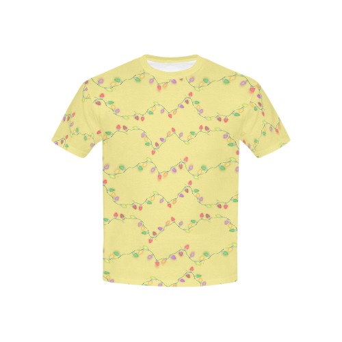 Festive Christmas Lights on Yellow