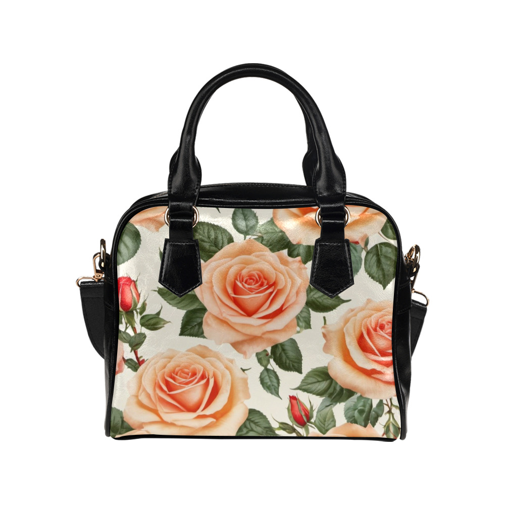 vintage rose pattern Shoulder Handbag (Model 1634)