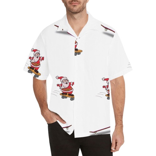 Santa Skate Hawaiian Shirt (Model T58)