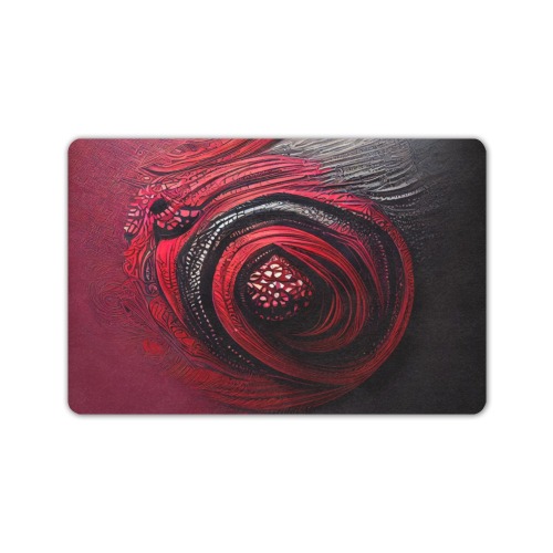 red shield Doormat 24"x16" (Black Base)